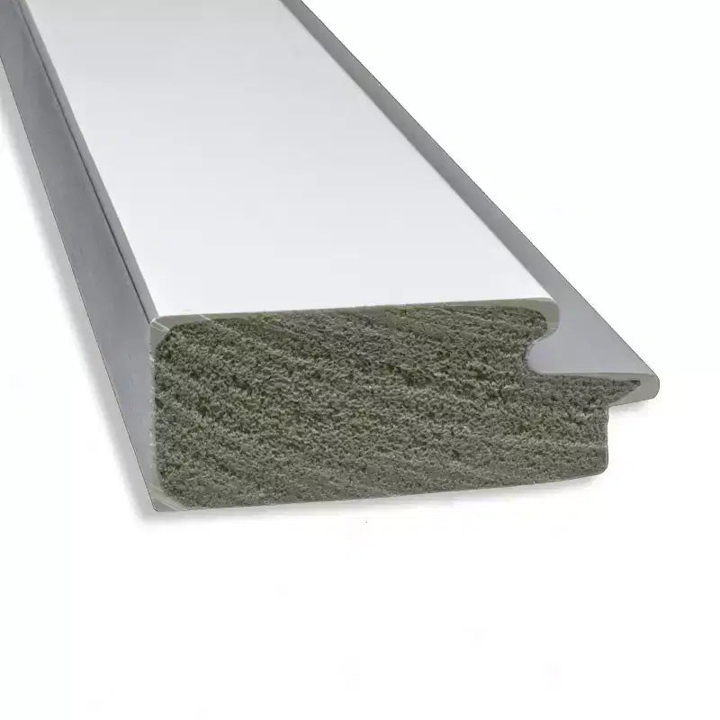 Miroir mural encadré Eva blanc 42 po x 30 po argenté - Amanti Art : Moderne biseauté, aucun assemblage requis