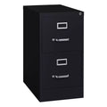 Hirsh 2 Drawer Vertical File Cabinet 22" Black: Steel Frame, GreenGuard & ANSI/BIFMA Certified, No Assembly Required
