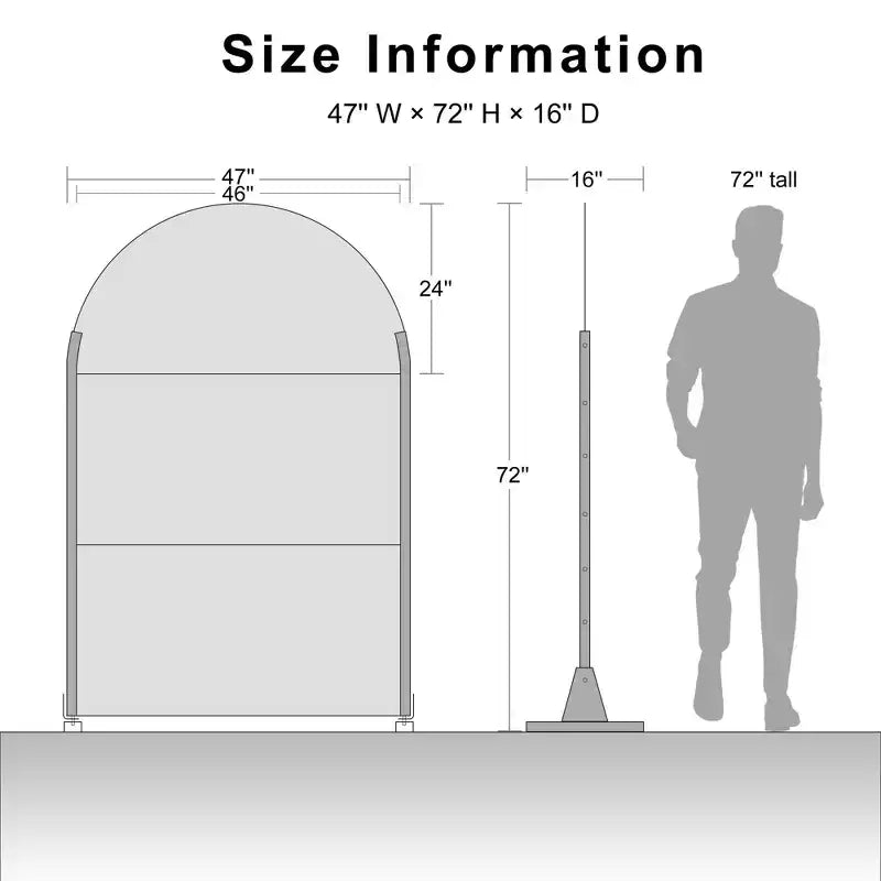 71.37x46.8inch clôture verticale noire avec feuille galvanisée arquée, écran d'intimité et panneau en métal indépendants