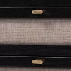 Ensemble de chambre à coucher 5 pièces Florica Art déco en bois noir Queen de Baxton Studio