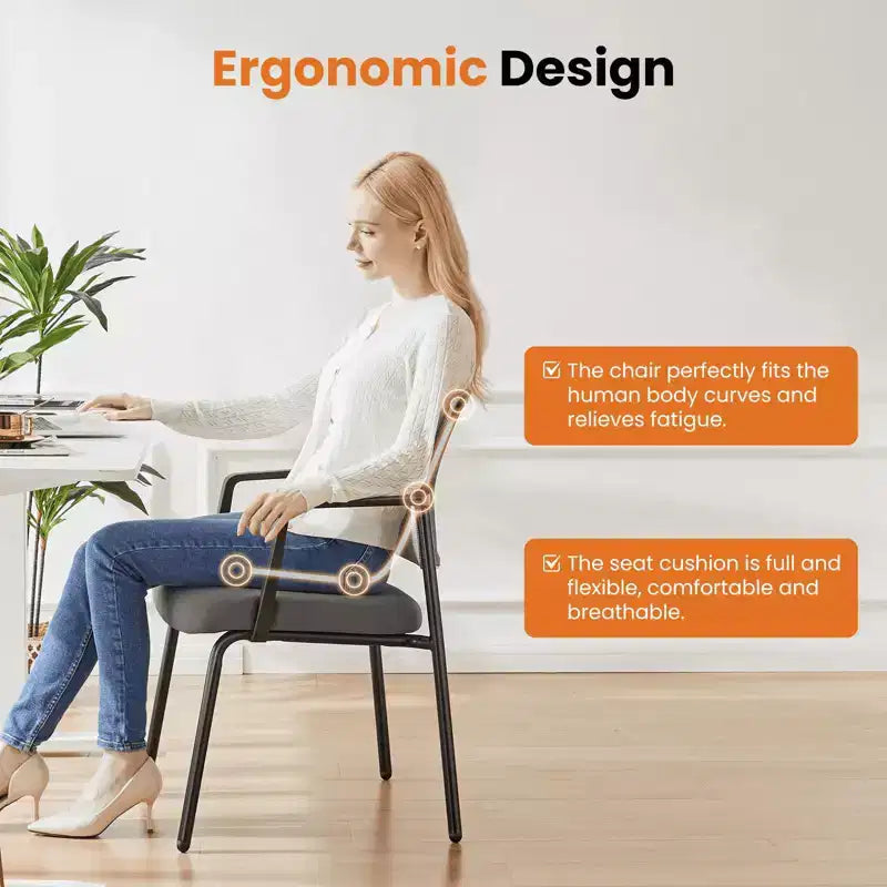 Chaise pliable en cuir gris MAYEERTY pour bureau à domicile, fête, portable et confortable
