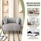 Fauteuil relax MAYEERTY 39 vintage marron en similicuir avec revêtement polyester/PU, structure en bois et pieds en acier