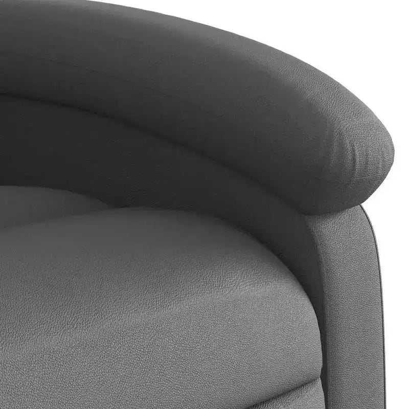 vidaXL Fauteuil inclinable de massage électrique en cuir véritable gris