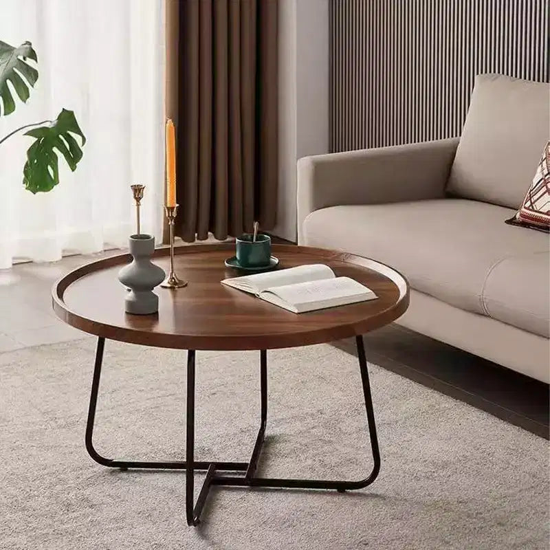 Tables basses gigognes (lot de 2) - Tables rondes style Mid-Century Modern pour salon et chambre