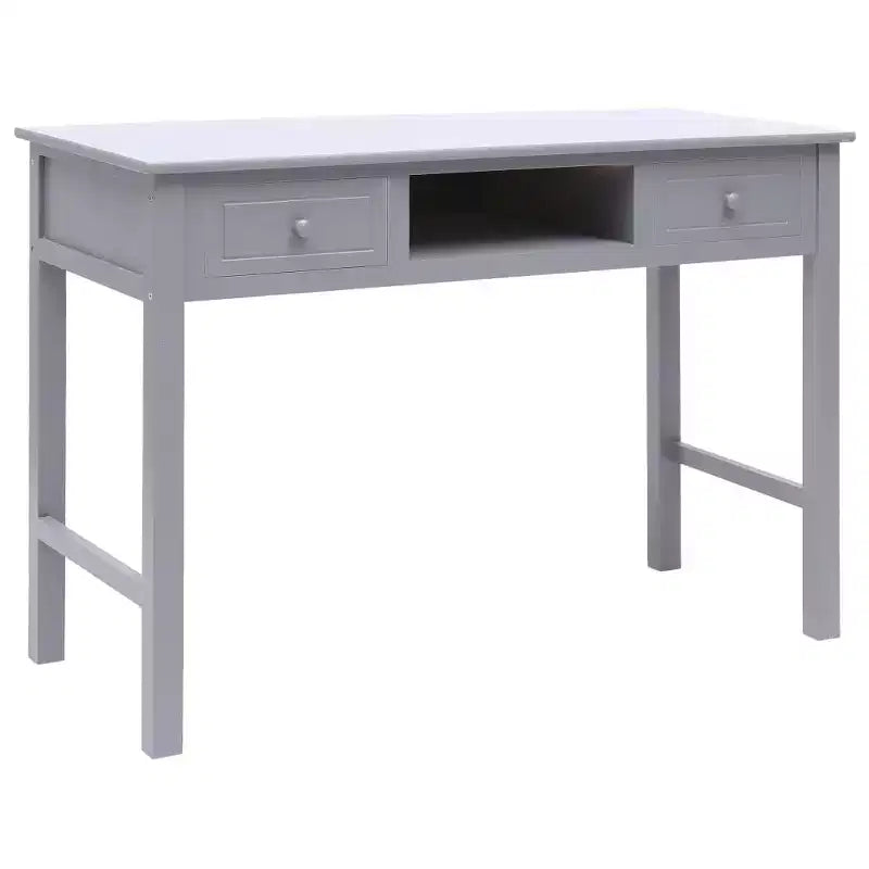 Desk Grey Paulownia wood, Poplar wood Medium Desk Rectangular