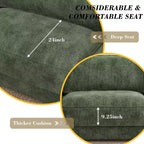 Dyonery 158 Grand canapé modulable sectionnel, tissu CHENILLE avec assise profonde, assemblage sans outil