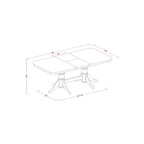 Table à manger rectangulaire 9 pièces HomeStock en bois massif finition cerisier et crème avec 8 chaises