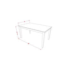 Ensemble de salle à manger rectangulaire 5 pièces Table de 152 cm avec 4 chaises - Style ferme moderne