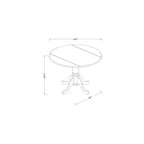 Table à manger ronde 5 pièces HomeStock avec plateau en bois massif finition noire et 4 chaises