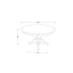 Ensemble table et chaises de cuisine 5 pièces – Table à manger ronde avec chaises – Meubles de style bistrot moderne