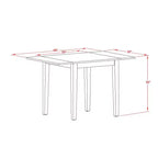 Ensemble de salle à manger 3 pièces HomeStock, dessus rectangulaire en bois massif à rallonges, finition blanc lin