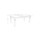 Ensemble de salle à manger rectangulaire 7 pièces – Table de 42x60 pouces avec 6 chaises à dossier double X – Ensemble de cuisine et salle à manger