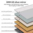 Miroir de courtoisie mural de 40 x 30 pouces pour salle de bain, anti-buée, étanche