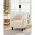 Fauteuil d'appoint en velours, fauteuil club confortable avec accoudoirs, fauteuil crapaud rembourré et moelleux pour salon, chambre, bureau, salle d'attente