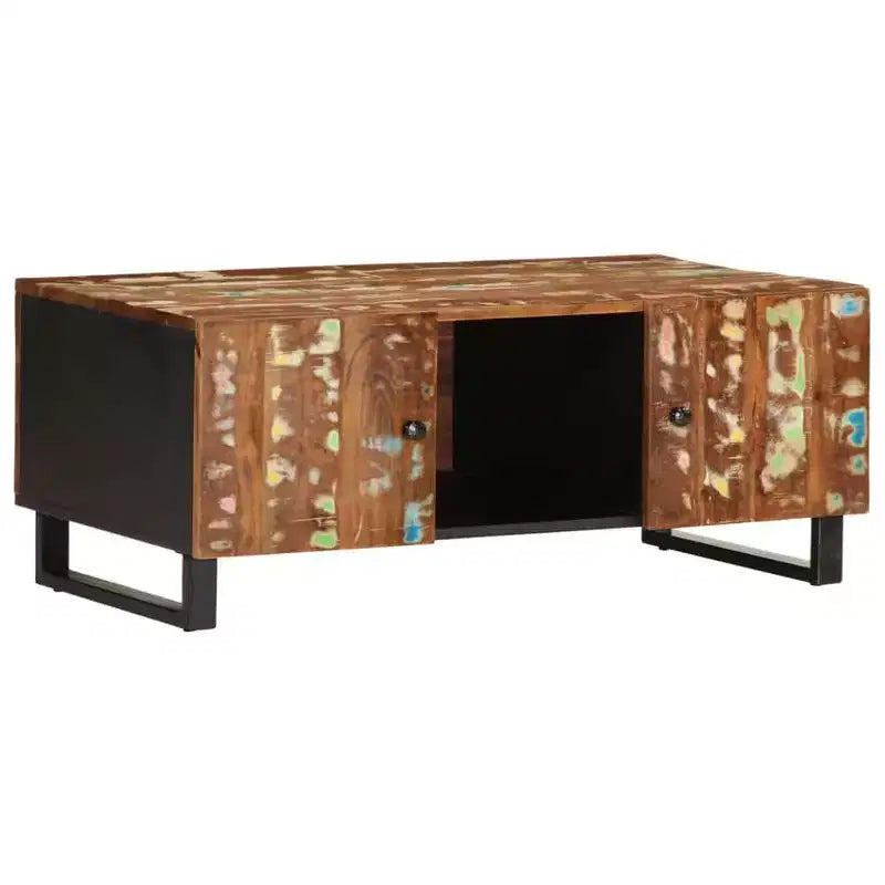 vidaXL Coffee Table Mixed Colors Solid reclaimed wood