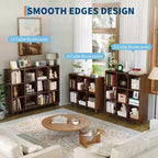 Étagère cube, étagère de rangement à 6 compartiments, bibliothèque ouverte autoportante, meuble de rangement avec base, pour salon, chambre, maison