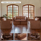 Canapé modulable lavable 4 places Anabei | Assise Memorix+ et oreiller Contour