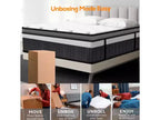 Famistar Matelas 14 pouces en boîte, Ressorts hybrides et mousse à mémoire de forme, Fermeté moyenne - Blanc