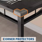 Ensemble Table à Manger 4 Chaises Rembourrées, Construction en Bois Robuste, Protections d'Angle, Parfait pour Appartement ou Petite Salle à Manger