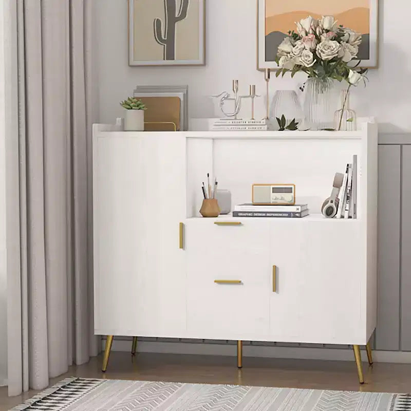 Ensemble de 2 Commodes de Buffet Modernes avec Tiroirs, Meuble de Rangement 40" avec Étagères et Portes pour Cuisine Salle à Manger