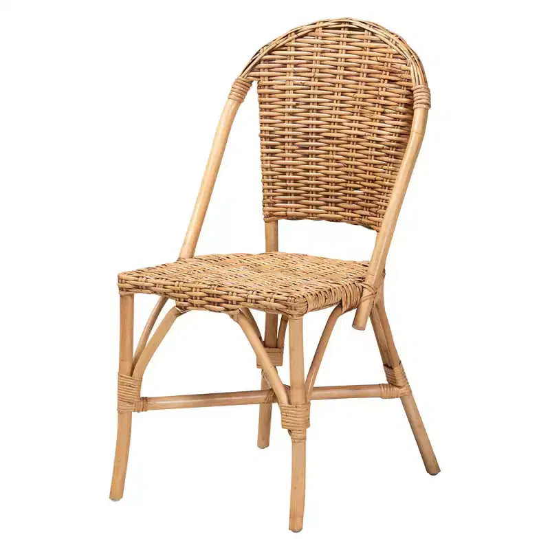 Neola Natural Rattan Dining Chair Set Brown - bali & pari: Handcrafted, No Assembly Required
