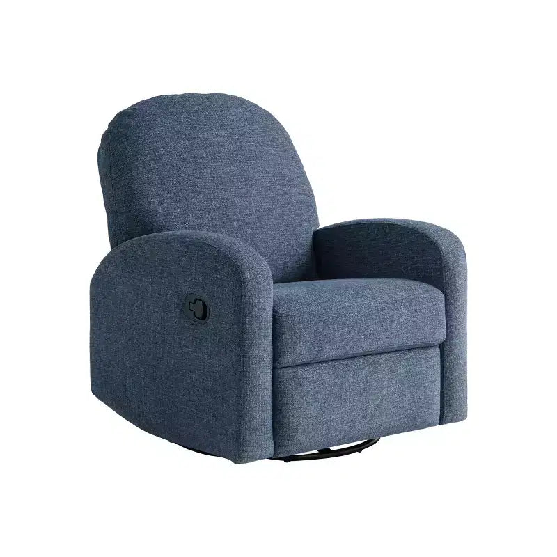 Relax-A-Lounger Martini Swivel Rocker Recliner Woven Blue