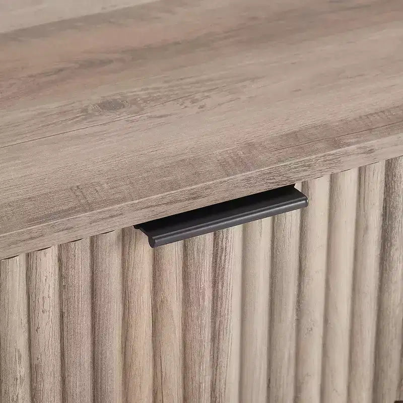 Manhattan Comfort Lot de 2 tables de chevet Dumbo à 2 tiroirs Gris rustique : Style moderne, Cadre en MDF, Glissières en métal