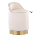 LumiSource Marla Vanity Stool Gold/Cream Velvet