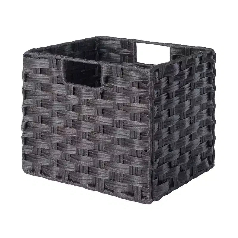 40,08" Étagère de Rangement Timothy 7 pièces avec Paniers Noir/Chocolat - Winsome : Style Transitionnel, Bois Composite, Assemblage Sans Outils