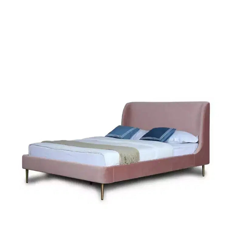 Full Heather Upholstered Bed - Manhattan Comfort