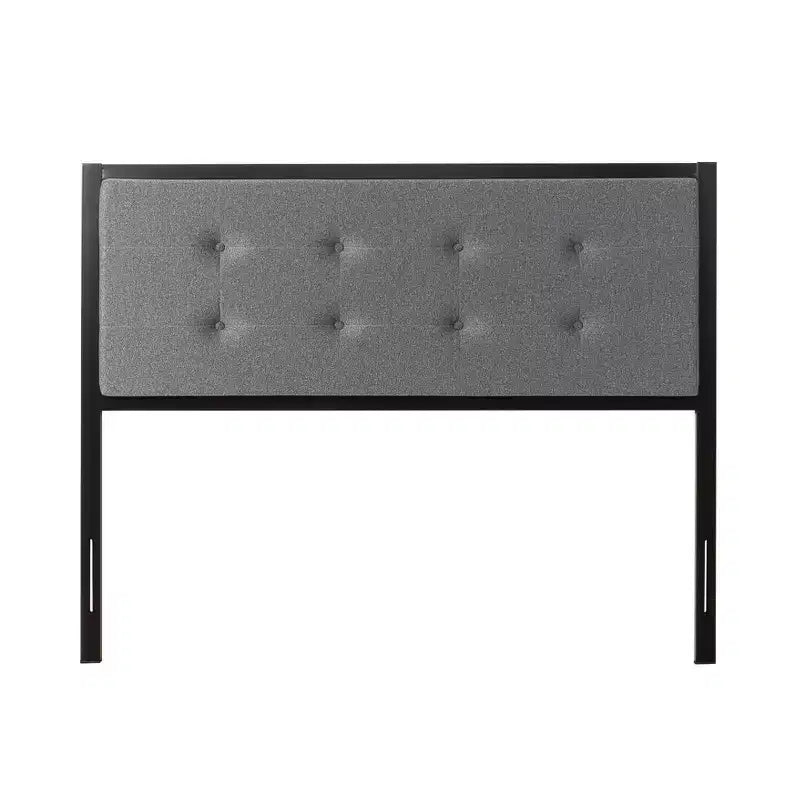 Barbara Upholstered Button Tufted Metal Headboard - Zinus