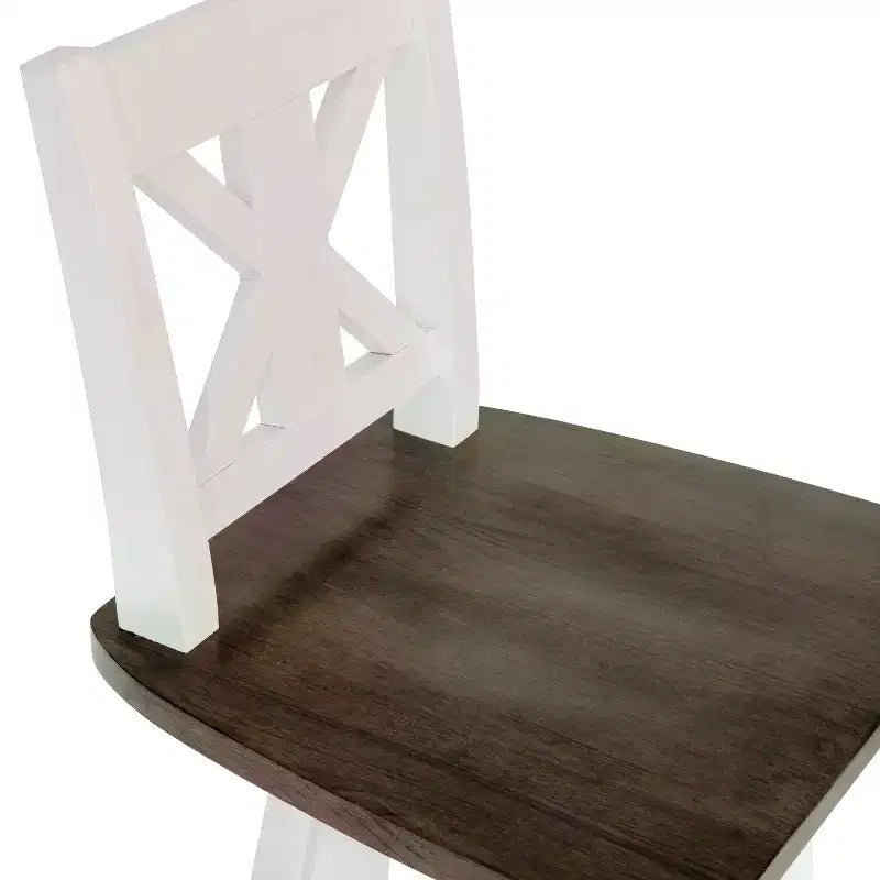 Tabouret de salle à manger pivotant Emma and Oliver Wooden Modern Farmhouse avec dossier décoratif sculpté