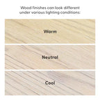 Table basse rectangulaire moderne Plank+Beam 48 avec étagère, table en bois massif avec rangement