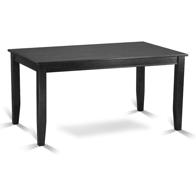 Table de salle à manger avec table de cuisine rectangulaire et chaises de salle à manger, noir