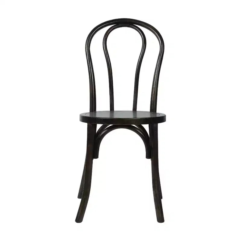Flash Furniture Betsy Chaise de salle à manger empilable en bois massif de style Thonet de qualité commerciale – Lot de 2