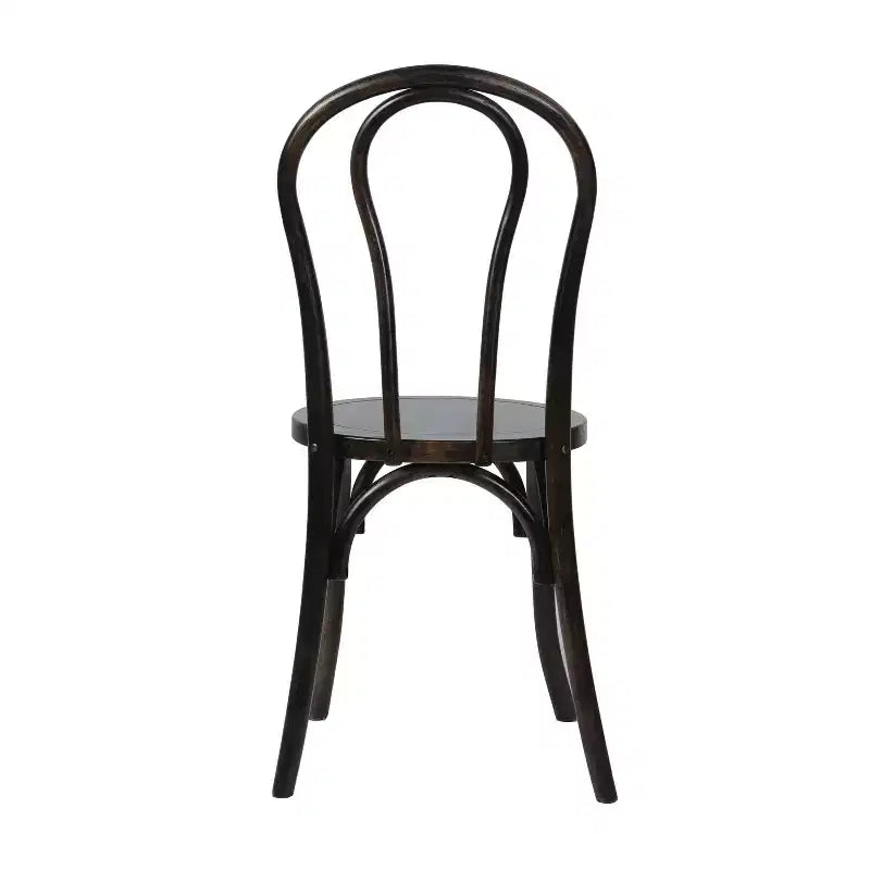 Flash Furniture Betsy Chaise de salle à manger empilable en bois massif de style Thonet de qualité commerciale – Lot de 2