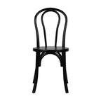 Flash Furniture Betsy Chaise de salle à manger empilable en bois massif de style Thonet de qualité commerciale – Lot de 2