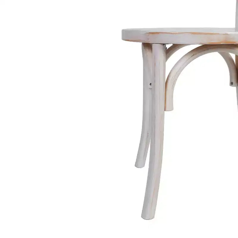 Flash Furniture Betsy Chaise de salle à manger empilable en bois massif de style Thonet de qualité commerciale – Lot de 2