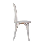 Flash Furniture Betsy Chaise de salle à manger empilable en bois massif de style Thonet de qualité commerciale – Lot de 2