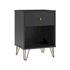 The Novogratz Owen Black Nightstand