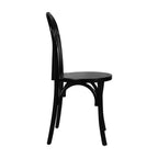 Chaise de salle à manger Merrick Lane en bois massif style Thonet, empilable, avec finition élégante