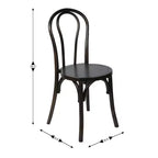 Chaise de salle à manger Merrick Lane en bois massif style Thonet, empilable, avec finition élégante