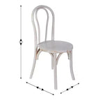 Chaise de salle à manger Merrick Lane en bois massif style Thonet, empilable, avec finition élégante
