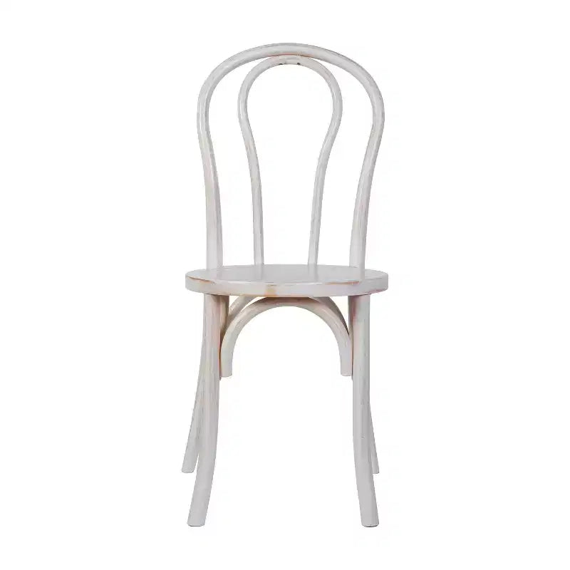 Chaise de salle à manger Merrick Lane en bois massif style Thonet, empilable, avec finition élégante